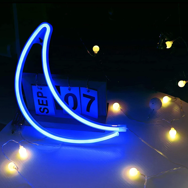 Moon Shaped Neon Signs Battery Powered Acrylic Wall Decor Hanging Decorative Home Atmosphere LED Night Lights B1
Moon Shaped Neon Signs Battery Powered Acrylic Wall Decor Hanging Decorative Home Atmosphere LED Night Lights B1