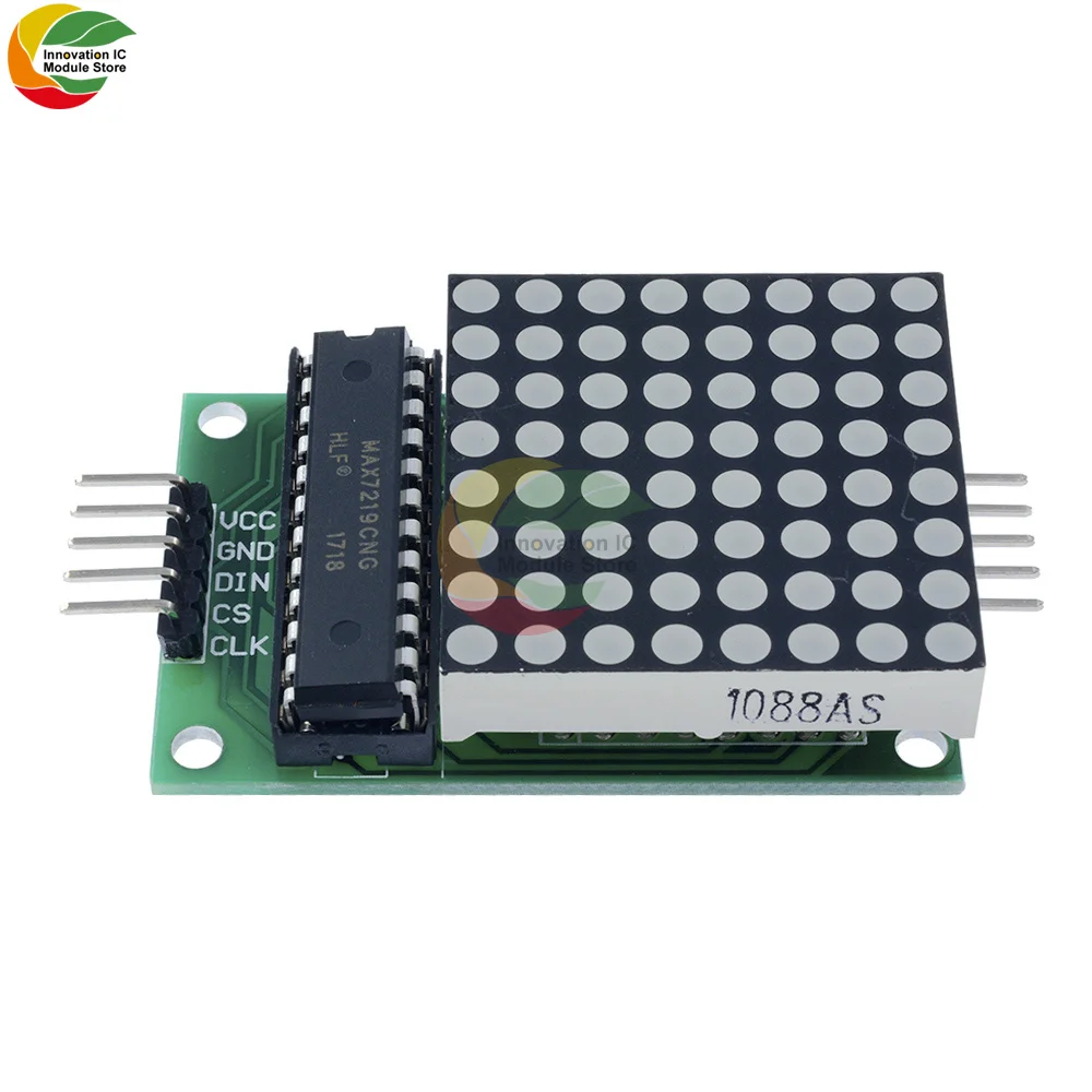 

8x8 8*8 MAX7219 Dot Led Matrix Module MCU LED Display Control Module For Arduino 5V Interface Module Output Input Common Cathode