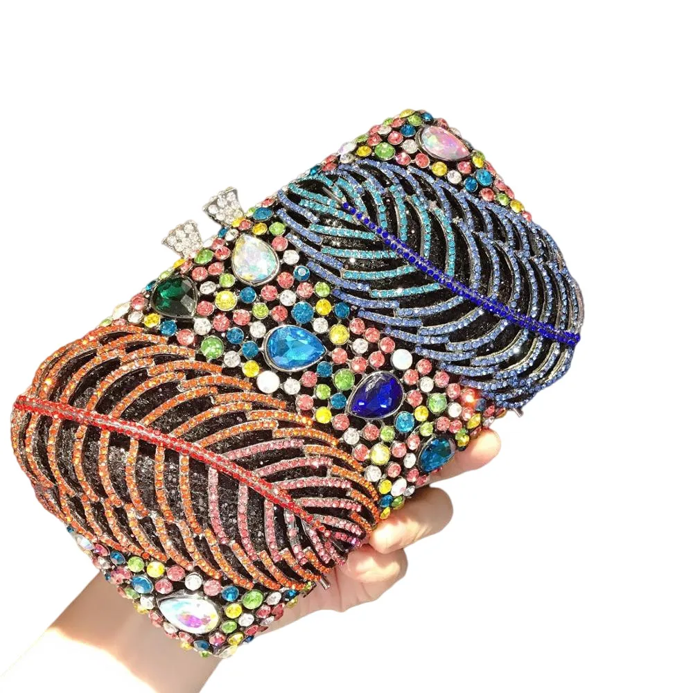 Bee In Fly Luxury Inlaid Diamond Evening Bag Colorful Leaves Women'S Wedding Zero Wallet Cocktail Party Bag
Bee In Fly Luxury Inlaid Diamond Evening Bag Colorful Leaves Women'S Wedding Zero Wallet Cocktail Party Bag