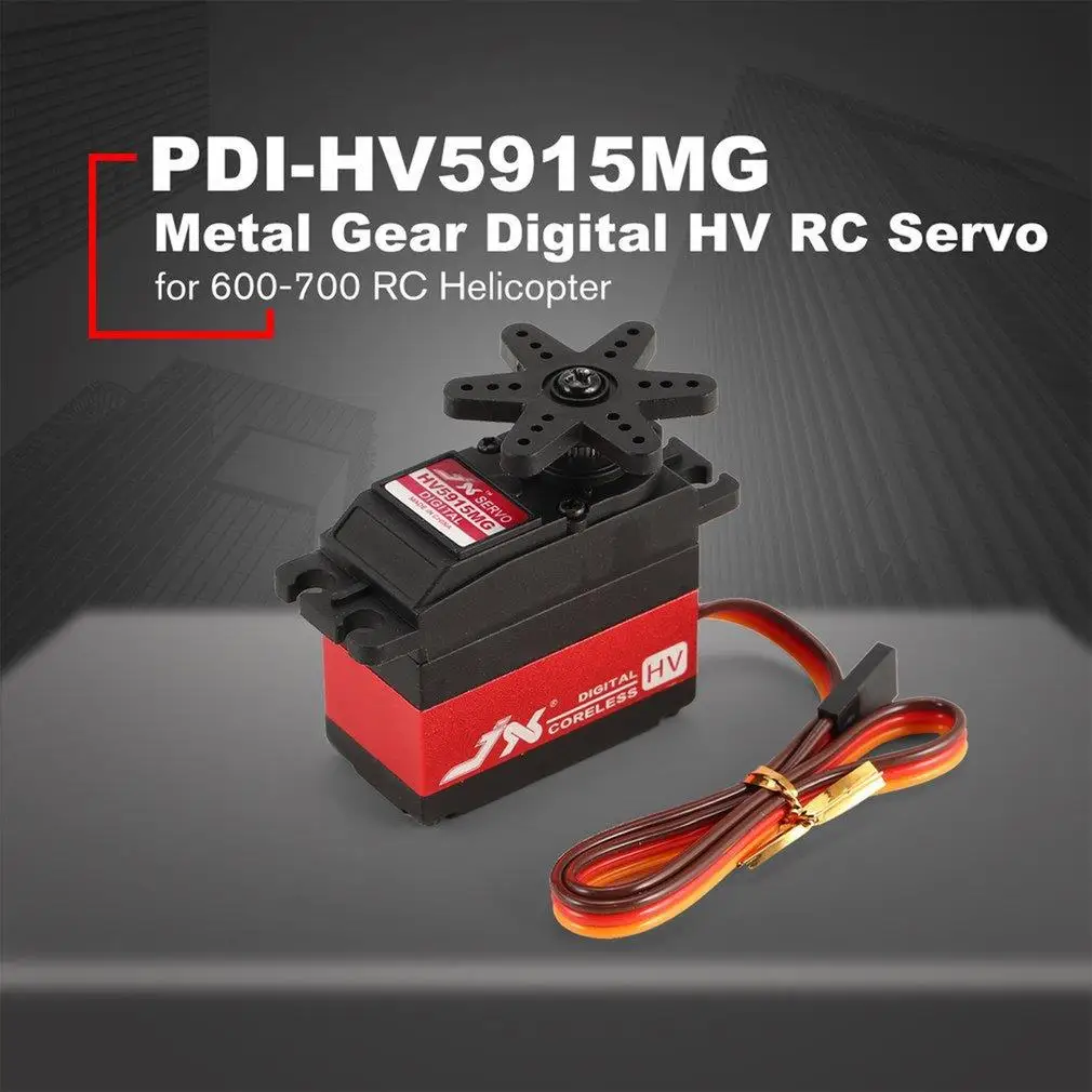 PDI-HV5915MG 15.83kg Metal Gear Steering Digital Coreless Servo with HV High Torque Voltage for RC 600-700 Helicopter DIY
PDI-HV5915MG 15.83kg Metal Gear Steering Digital Coreless Servo with HV High Torque Voltage for RC 600-700 Helicopter DIY
