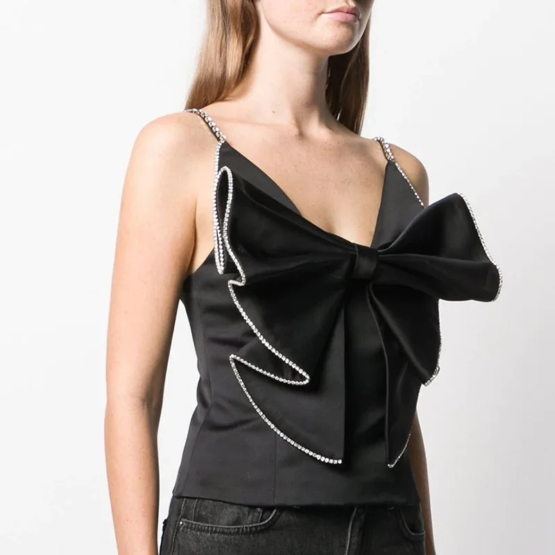 women spring fashion 2020 sexy ladies big bow diamonds vest camis female sexy sleeveless tops
women spring fashion 2020 sexy ladies big bow diamonds vest camis female sexy sleeveless tops