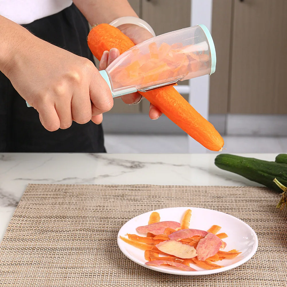 Vegetable Peeler with Container Potato Carrot Apple Shredders Kitchen Fruits Peeler Stainless Steel Slicer Peeling Knife Gadgets
Vegetable Peeler with Container Potato Carrot Apple Shredders Kitchen Fruits Peeler Stainless Steel Slicer Peeling Knife Gadgets