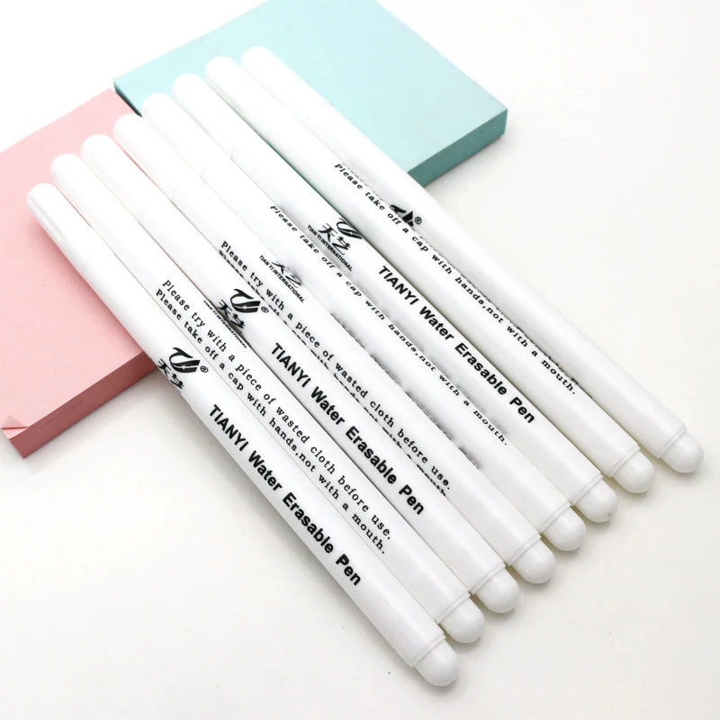 3/6PCS White Water Soluble Marker Pen Fabric Marking 6Water Erasable Marking Pen for Leather Marking Clothing Graffiti DIY
3/6PCS White Water Soluble Marker Pen Fabric Marking 6Water Erasable Marking Pen for Leather Marking Clothing Graffiti DIY