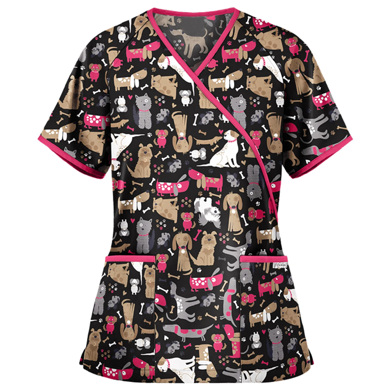 Nurse Uniform Workwear Cartoon Printed V-neckTops T Shirt Short Cute Cartoon Sleeve Women Breathable Pharmacy Nurse Uniform
Nurse Uniform Workwear Cartoon Printed V-neckTops T Shirt Short Cute Cartoon Sleeve Women Breathable Pharmacy Nurse Uniform