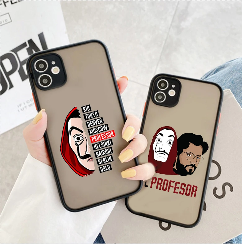 Spain TV La Casa De Papel Cellphone Bumper Clear Matte PC Back Phone Case For iphone 11 12 13 Pro XS Max 6 6s 7 8 Plus X XR case
Spain TV La Casa De Papel Cellphone Bumper Clear Matte PC Back Phone Case For iphone 11 12 13 Pro XS Max 6 6s 7 8 Plus X XR case