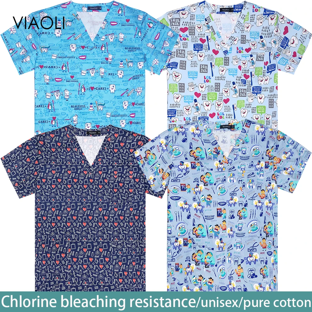 Hospital new surgical coat nurse lab accessories new tooth printing chlorine bleaching resistance beauty and fashion wholesale
Hospital new surgical coat nurse lab accessories new tooth printing chlorine bleaching resistance beauty and fashion wholesale