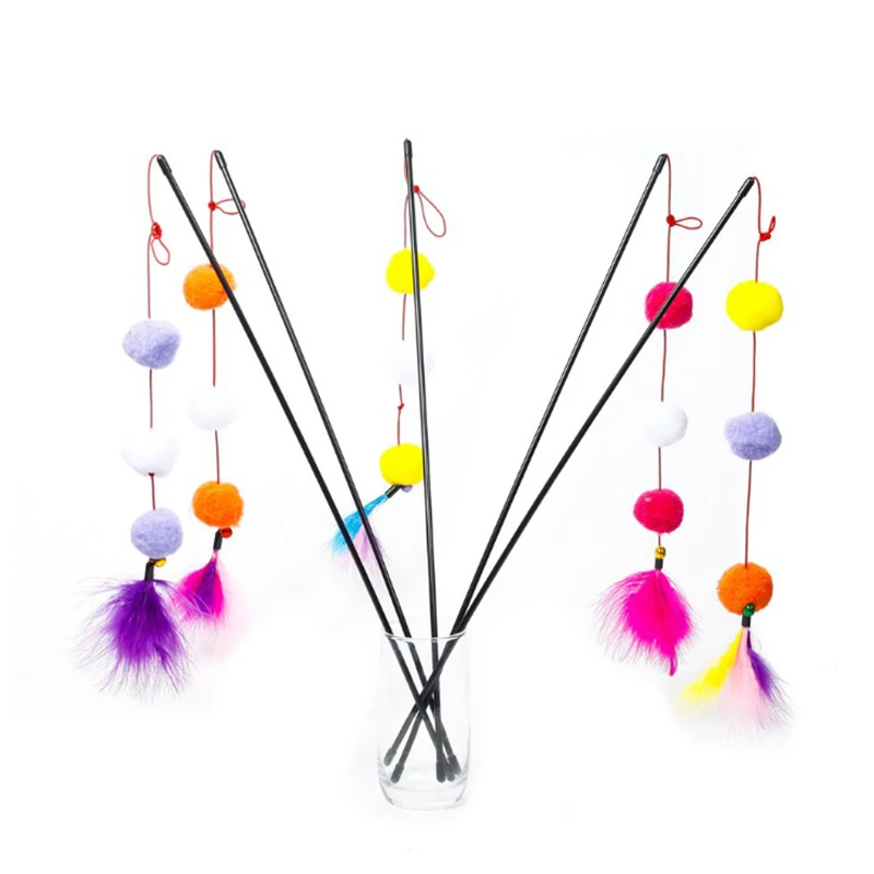 Pet Cat Feather Ball Stick Teasing Toy Random Color Funny Play Wand Interactive Sticks Kitten Playing Animals Entertainment
Pet Cat Feather Ball Stick Teasing Toy Random Color Funny Play Wand Interactive Sticks Kitten Playing Animals Entertainment