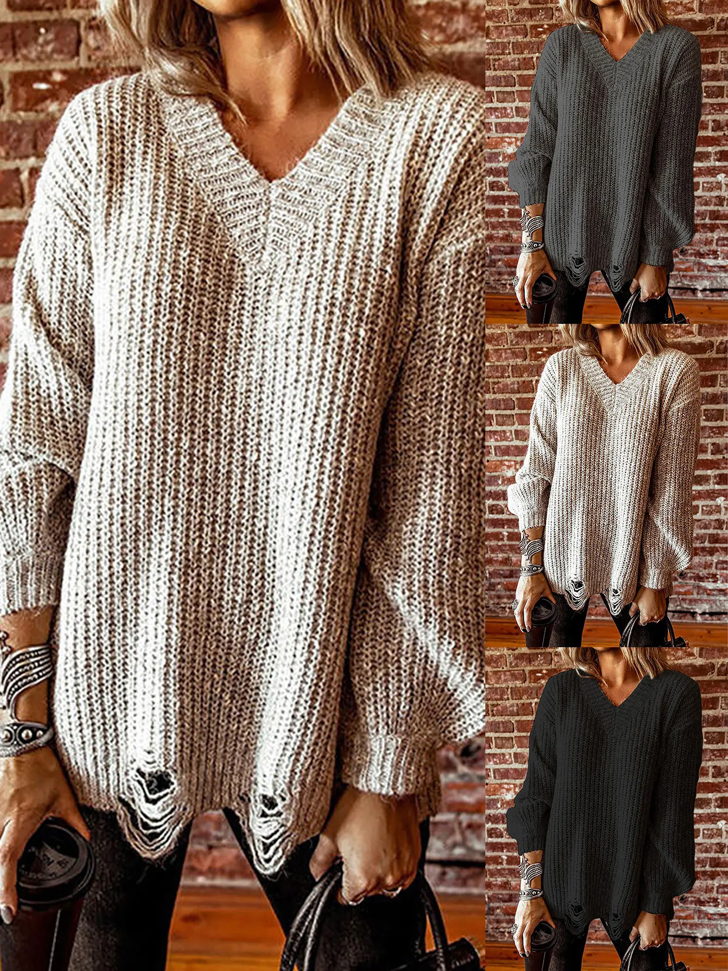 Winter Warm Loose Ladies Pullover Knitwear Solid Color Sweater Jumper For Women Knit Wear V Neck Lantern Long Sleeve Sweater
Winter Warm Loose Ladies Pullover Knitwear Solid Color Sweater Jumper For Women Knit Wear V Neck Lantern Long Sleeve Sweater