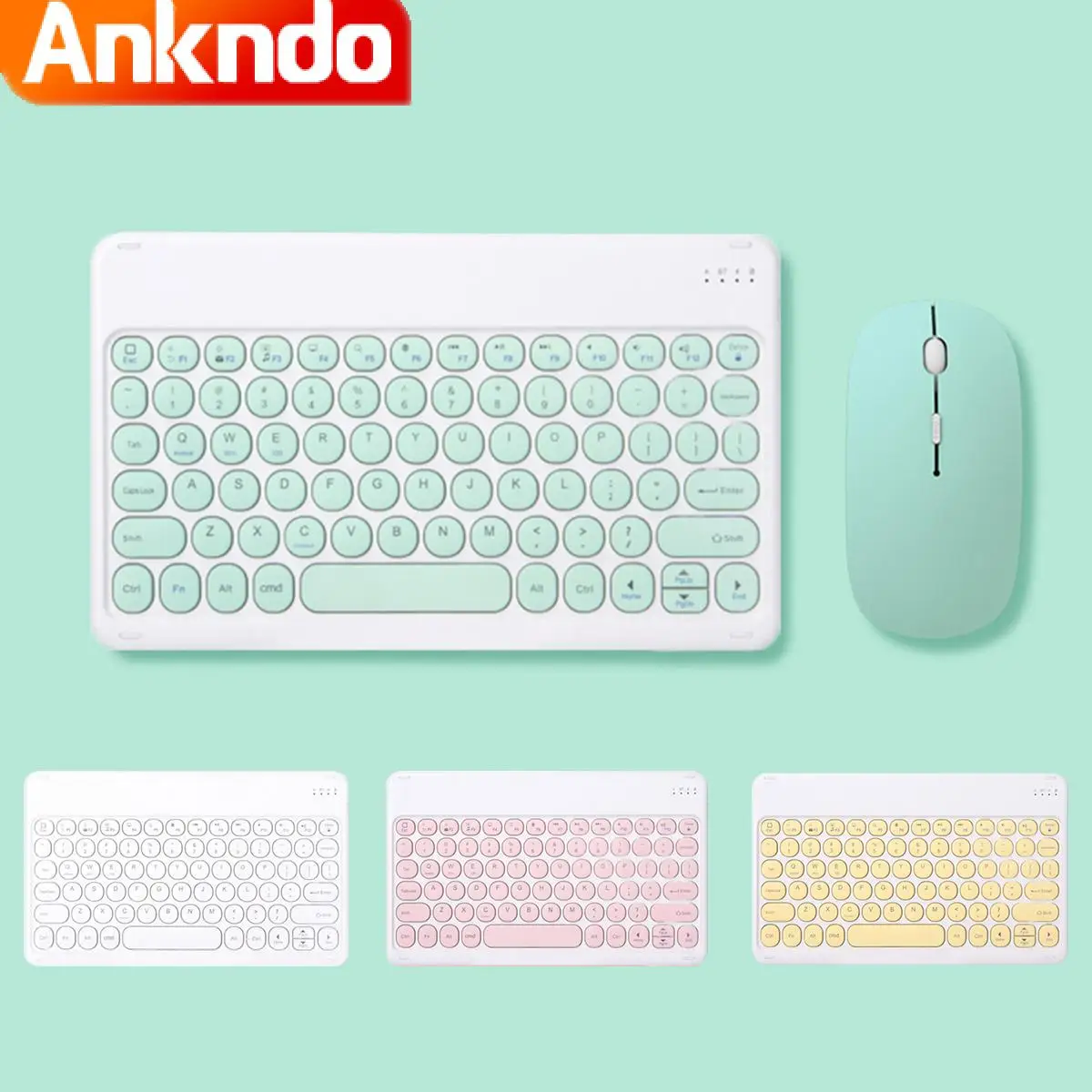 ANKNDO Wireless Keyboard And Mouse Silent Mini Protable Ultra-thin Bluetooth Keyboard Mouse Cover For PC Phone Tablet Laptop
ANKNDO Wireless Keyboard And Mouse Silent Mini Protable Ultra-thin Bluetooth Keyboard Mouse Cover For PC Phone Tablet Laptop
