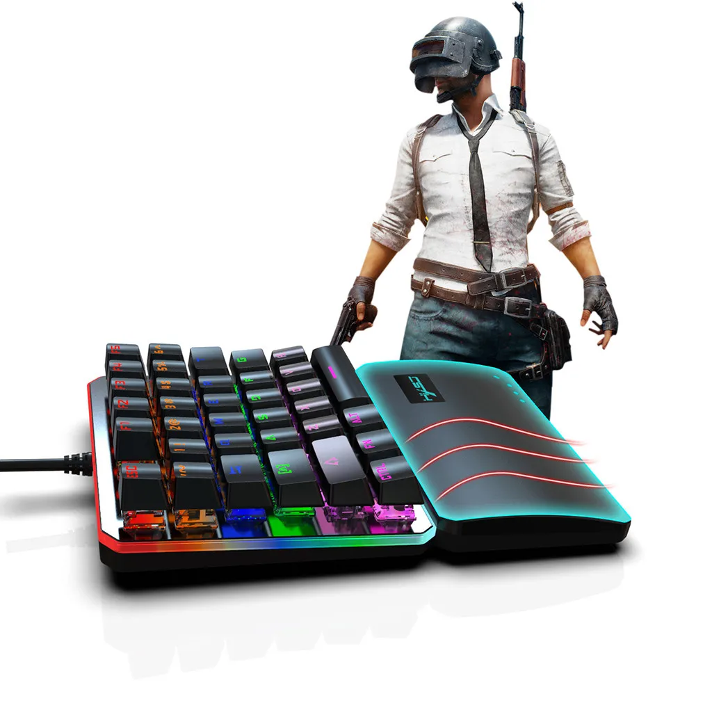 ZGPAX gaming keyboard ergonomic mini keyboard Mouse Set Single Handed backlit 35 Keys Mini USB Wired game keyboard for desktop
ZGPAX gaming keyboard ergonomic mini keyboard Mouse Set Single Handed backlit 35 Keys Mini USB Wired game keyboard for desktop