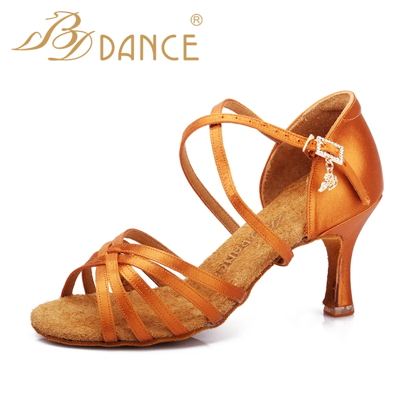 

Женские туфли для латиноамериканских танцев BD, сатиновые туфли с мягкой подошвой, обувь для танцев, 216