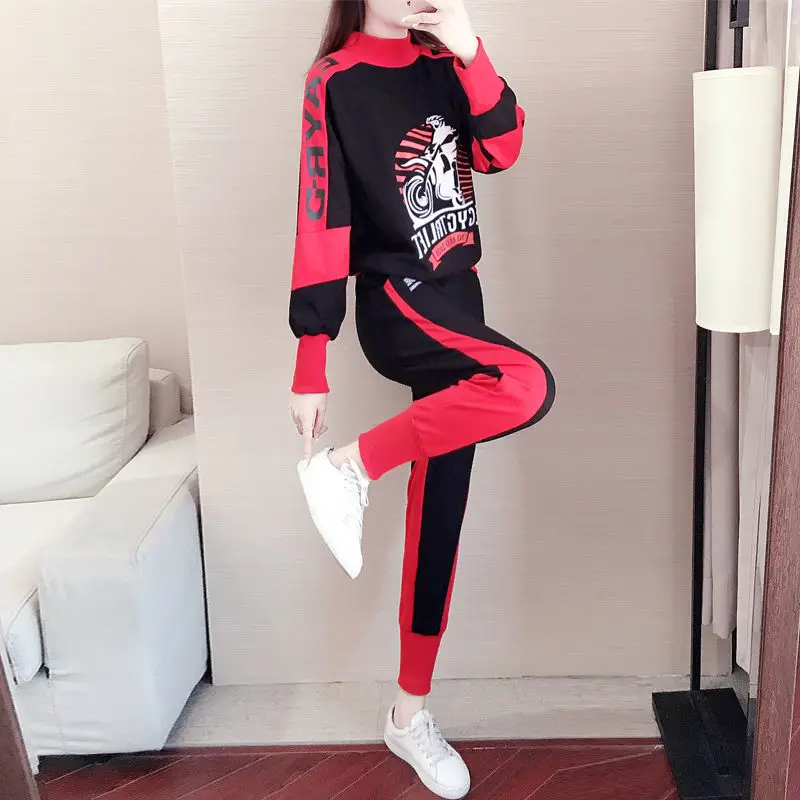 2021 new Women's sports suit spring and autumn new Korean fashion loose hoodie two-piece set of age goddess temperament
2021 new Women's sports suit spring and autumn new Korean fashion loose hoodie two-piece set of age goddess temperament