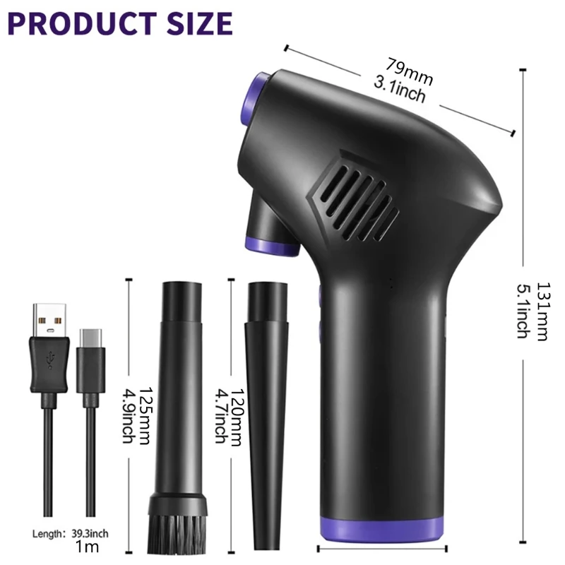 Electric Air Duster Cleaner Wireless Hansheld Blower Rechargeable 6000/15000mAH HCCY
Electric Air Duster Cleaner Wireless Hansheld Blower Rechargeable 6000/15000mAH HCCY