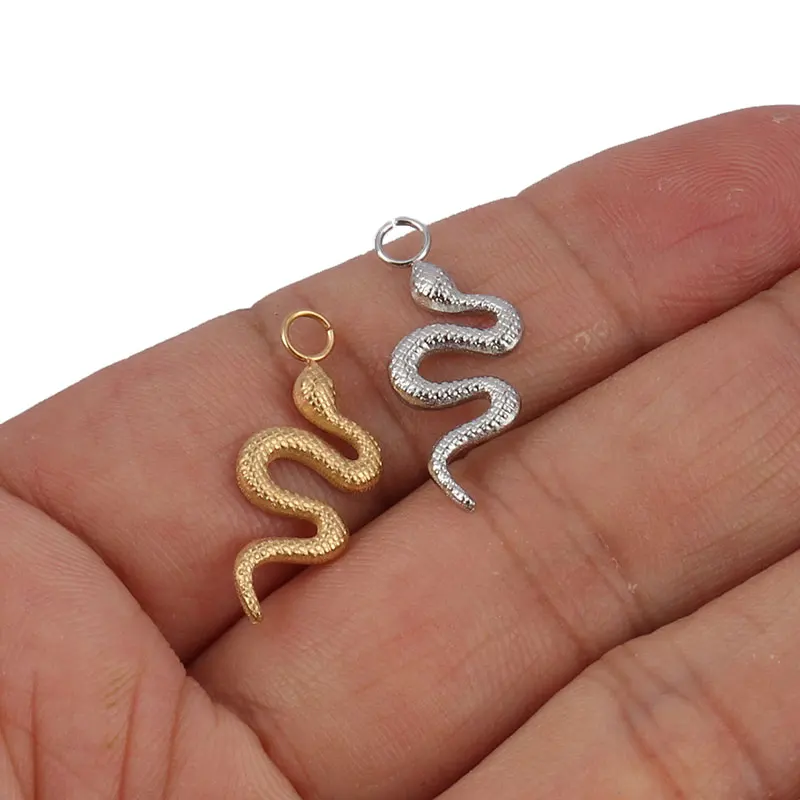 5pcs/lot Stainless Steel Snake Pendants 24x10mm Connectors For Diy Jewelry Finding Making Bracelet Necklace Accessories Supplies
5pcs/lot Stainless Steel Snake Pendants 24x10mm Connectors For Diy Jewelry Finding Making Bracelet Necklace Accessories Supplies