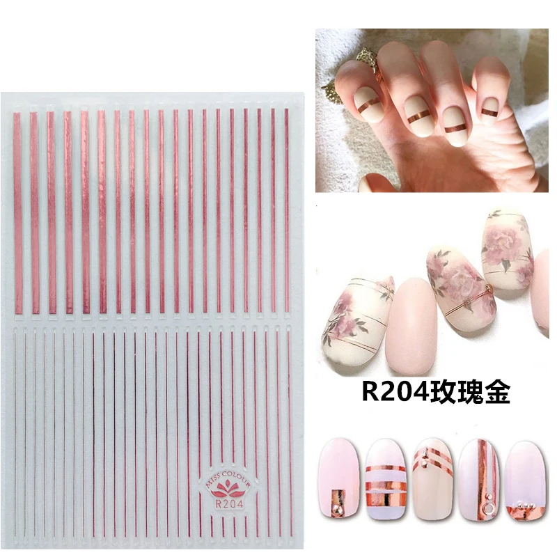 3D Stickers for Nails Self-adhesive Design Pink Stripe Rose Gold Line Nail Art Decorations Decals Foil Wrap Manicure Accessories
3D Stickers for Nails Self-adhesive Design Pink Stripe Rose Gold Line Nail Art Decorations Decals Foil Wrap Manicure Accessories