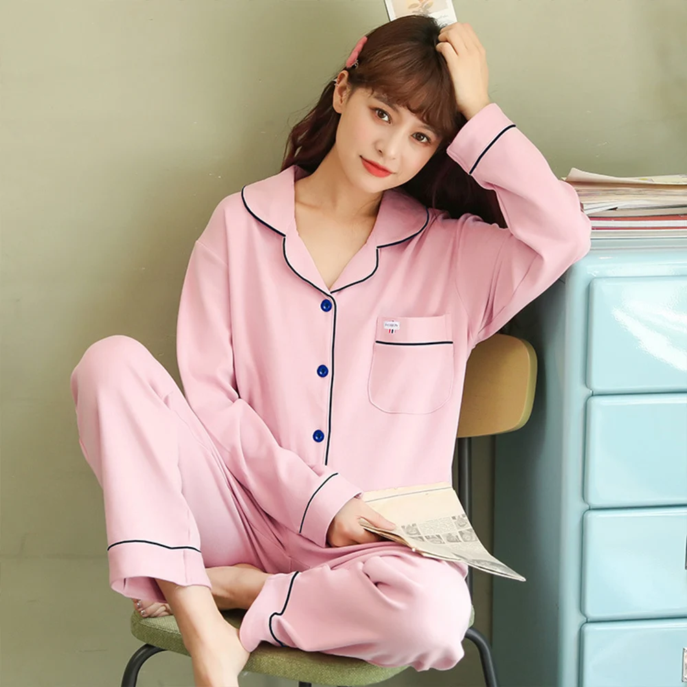 Autumn Winter 100% Cotton Pajama Sets For Women Patchwork Long Sleeve Sleep Tops+Pants With Pockets Casual Warm Sleepwear Suit
Autumn Winter 100% Cotton Pajama Sets For Women Patchwork Long Sleeve Sleep Tops+Pants With Pockets Casual Warm Sleepwear Suit