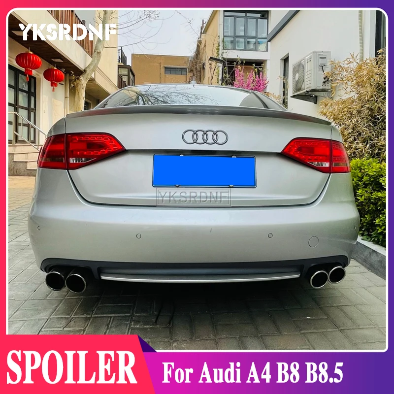 Спойлер для Audi A4 B8 B8.5 2009 2010 2011 2012 2013 2014 2016 Неокрашенный задний спойлер из АБС-пластика 
Спойлер для Audi A4 B8 B8.5 2009 2010 2011 2012 2013 2014 2016 Неокрашенный задний спойлер из АБС-пластика