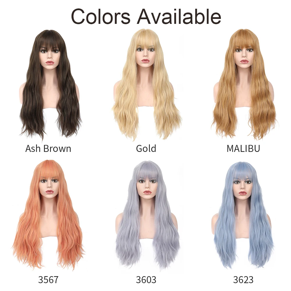 Synthetic Blue Wig Natural Wave Long For Women Colored Wigs Middle Part Heat Resistant Fiber Fluffy Soft Hair Cosplay Wig IPARTY
Synthetic Blue Wig Natural Wave Long For Women Colored Wigs Middle Part Heat Resistant Fiber Fluffy Soft Hair Cosplay Wig IPARTY