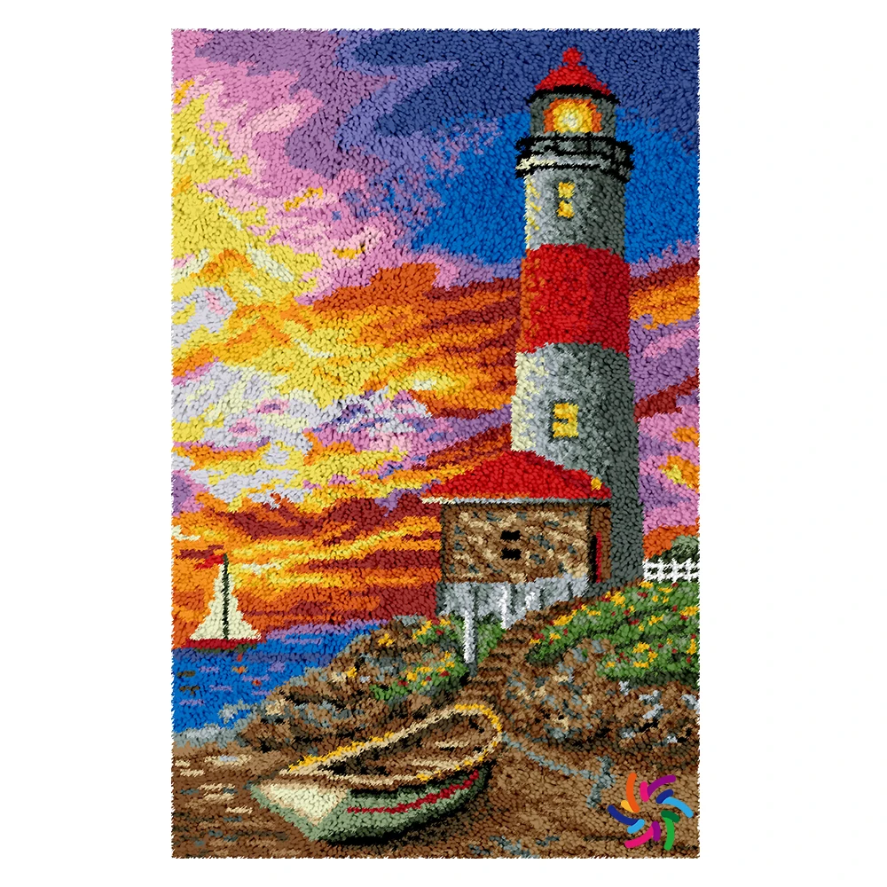 Latch Hook Rug Tapestry, Printed Canvas DIY Crochet Yarn Kits, Lighthouse Pattern,Embroidery Decoration Crafts For
Latch Hook Rug Tapestry, Printed Canvas DIY Crochet Yarn Kits, Lighthouse Pattern,Embroidery Decoration Crafts For