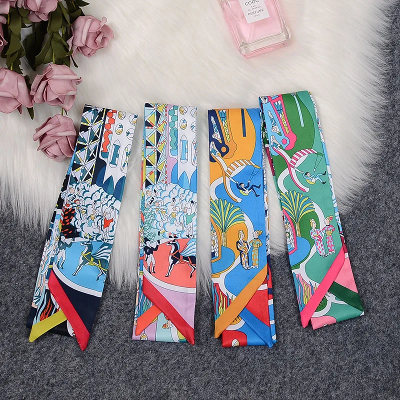 SIGISHIR World's Exposition Vintage French Women's Scarf Printed Hairband Simulation Silk Scarf Small Ribbon Scarf Customization
SIGISHIR World's Exposition Vintage French Women's Scarf Printed Hairband Simulation Silk Scarf Small Ribbon Scarf Customization