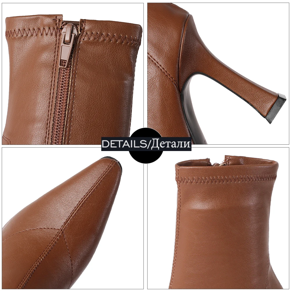 WETKISS Soft Stretch Ankle Boots Women High Heels Shoes Woman Pointed Toe Booties Ladies Slim Ankle Elastic Boot Big Size Female
WETKISS Soft Stretch Ankle Boots Women High Heels Shoes Woman Pointed Toe Booties Ladies Slim Ankle Elastic Boot Big Size Female