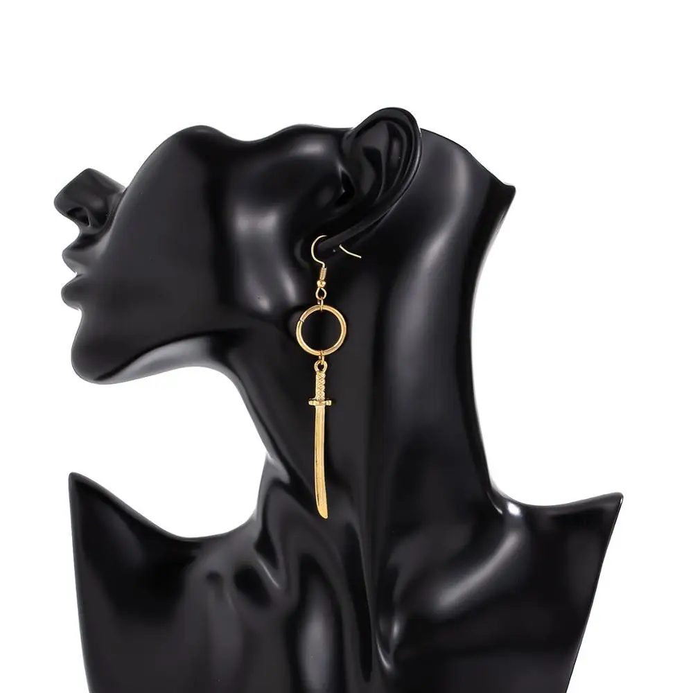 HangZhi Women's Retro Creative Personal Niche Cross Chain Various Sword Elements Hollow Long Sword Mental Earrings Jewelry
HangZhi Women's Retro Creative Personal Niche Cross Chain Various Sword Elements Hollow Long Sword Mental Earrings Jewelry