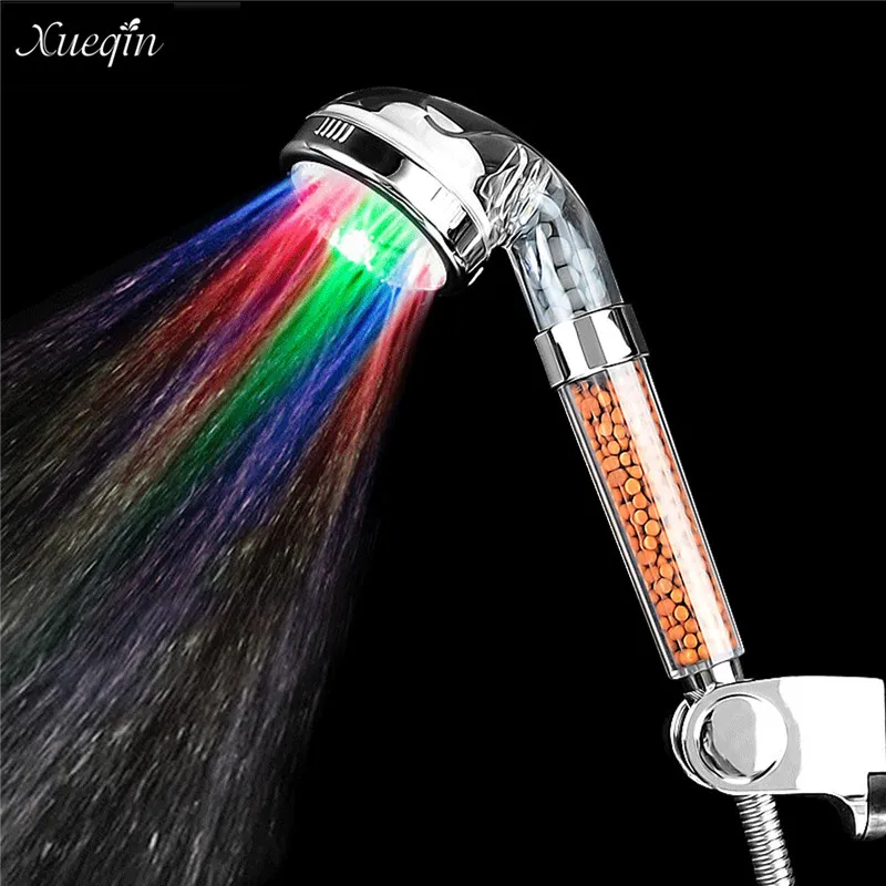 Xueqin 7 Color-Changing LED Anion Spa Shower Head Bathroom High Pressure Powerful Energy Water Saving Handheld Filter Sprinkler
Xueqin 7 Color-Changing LED Anion Spa Shower Head Bathroom High Pressure Powerful Energy Water Saving Handheld Filter Sprinkler