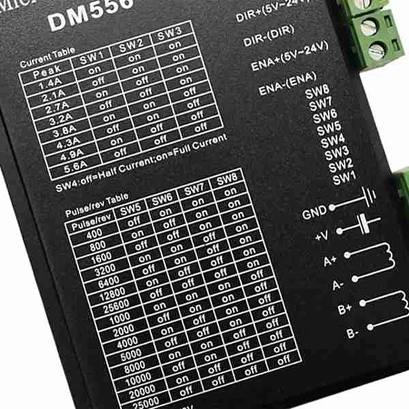 2Pcs DM556 Digital Stepper Motor Driver for 57 86 Stepper Motor NEMA23 NEMA34 Stepper Motor Controller
2Pcs DM556 Digital Stepper Motor Driver for 57 86 Stepper Motor NEMA23 NEMA34 Stepper Motor Controller