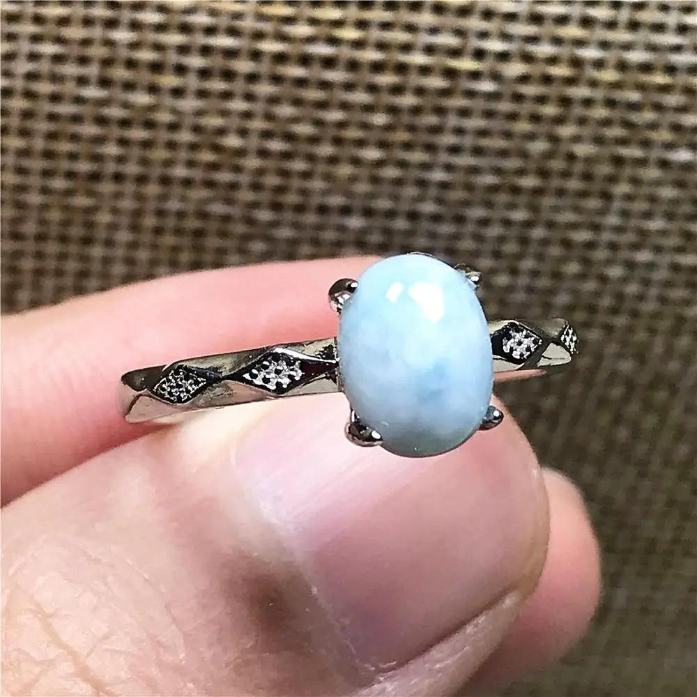 Top Natural Blue Larimar Stone Ring Jewelry For Woman Lady Man Gift 8x6mm Oval Stone Silver Crystal Adjustable Finger Ring AAAAA
Top Natural Blue Larimar Stone Ring Jewelry For Woman Lady Man Gift 8x6mm Oval Stone Silver Crystal Adjustable Finger Ring AAAAA