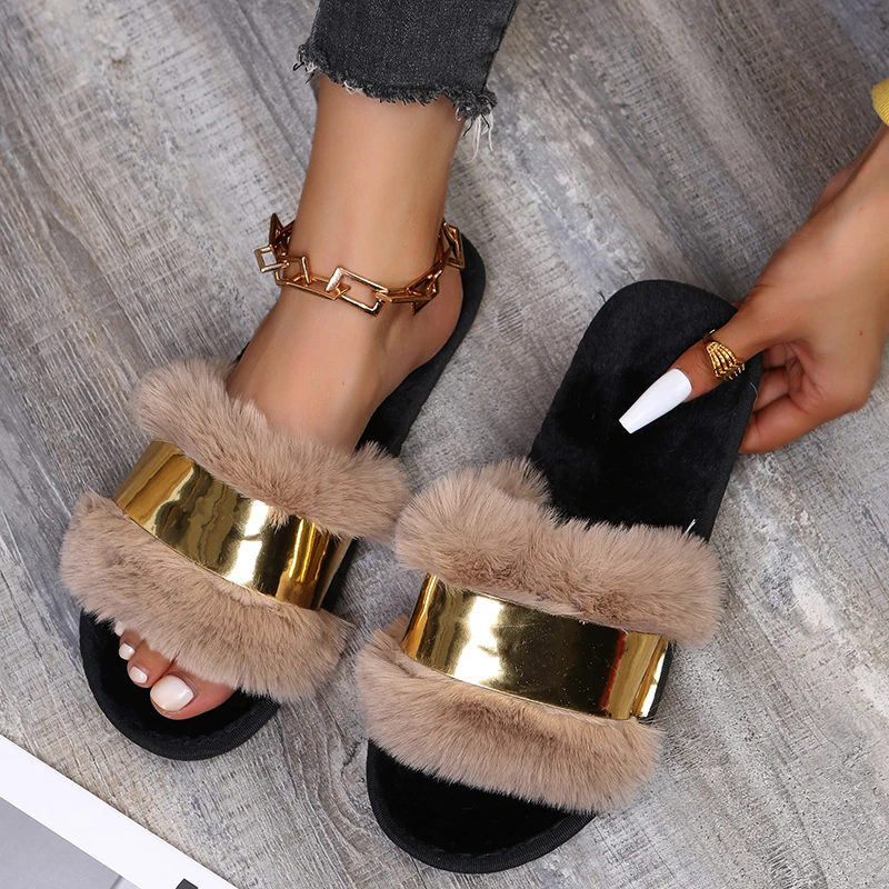 Furry slippers female 2021 new spring and autumn can be worn inside and outside flat-bottomed flip-flop sandals and slippers
Furry slippers female 2021 new spring and autumn can be worn inside and outside flat-bottomed flip-flop sandals and slippers