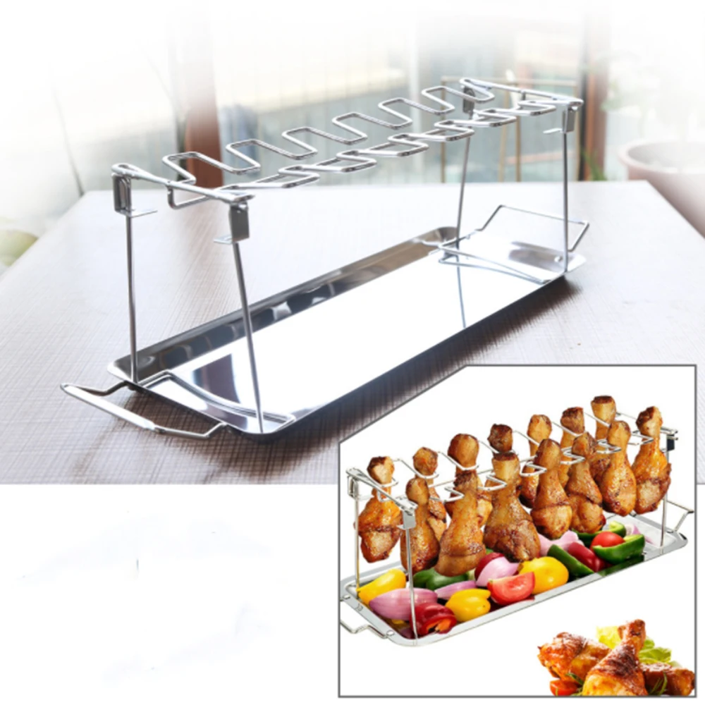 Stainless Steel Folded Roast Chicken Wing Leg Rack With Tray Roast Chicken Rack Barbecue Tray Barbecue Rack Utensils Non Stick
Stainless Steel Folded Roast Chicken Wing Leg Rack With Tray Roast Chicken Rack Barbecue Tray Barbecue Rack Utensils Non Stick