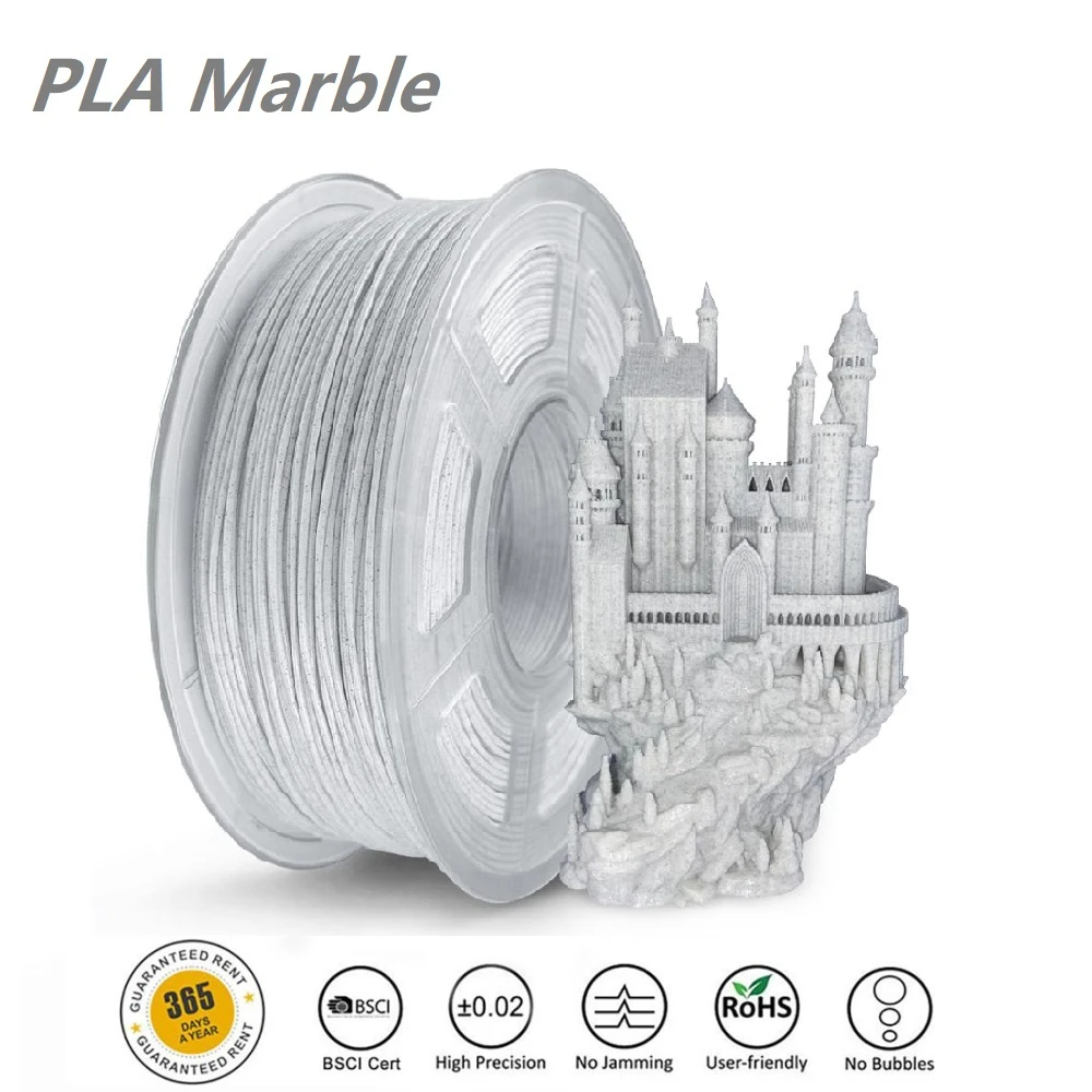 

SUNLU 3D Printer Filament Marble PLA 1KG 1.75MM 3D Printers plastic Marble texture Biodegradable Filaments Printing Materials