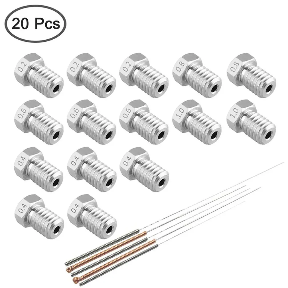 20pcs/set 3D Printer Nozzles Extruder Print Head 3D Extruder Printer Stainless Steel Durable Nozzle Cleaning Needles
20pcs/set 3D Printer Nozzles Extruder Print Head 3D Extruder Printer Stainless Steel Durable Nozzle Cleaning Needles