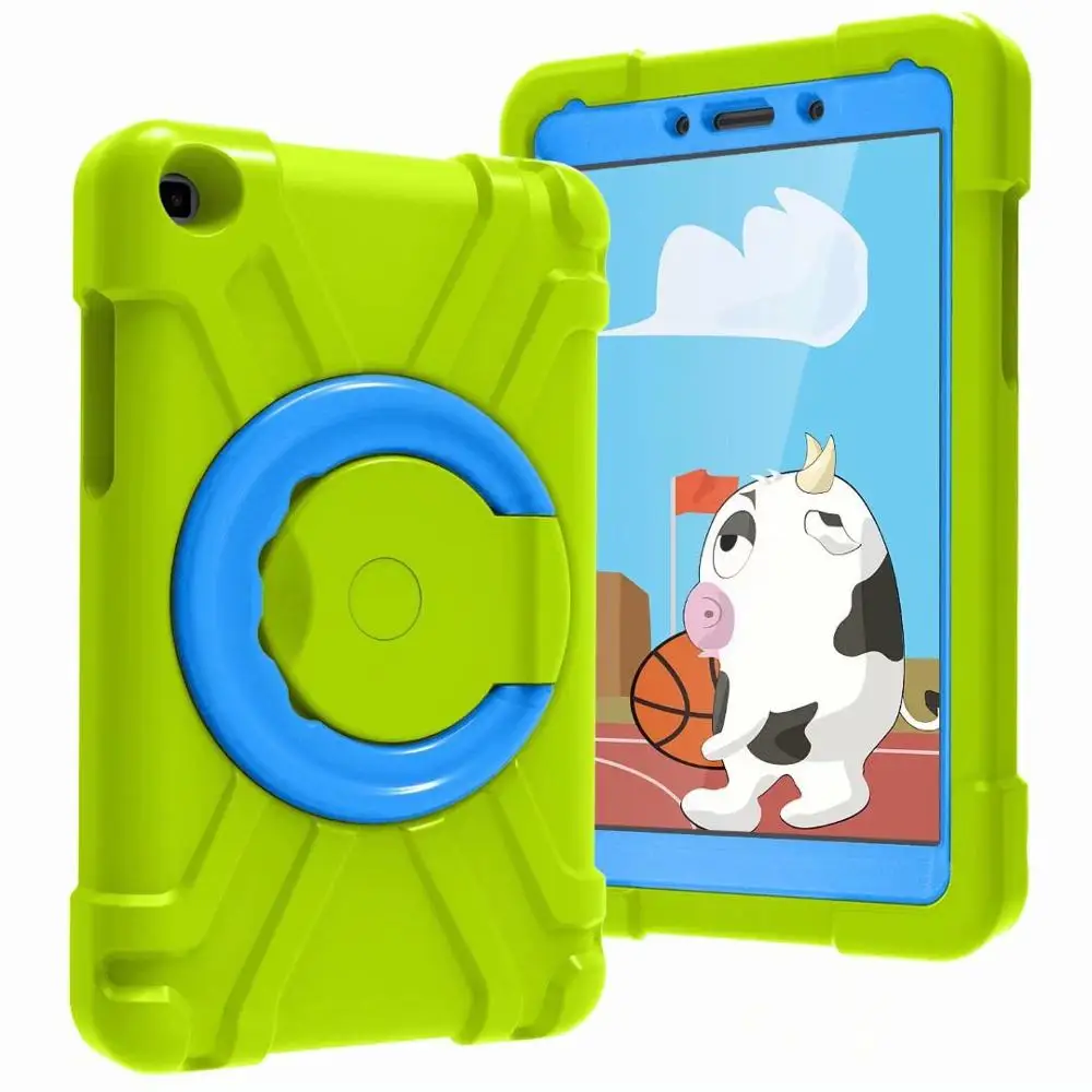 

360 Rotation Stand Case For Samsung Galaxy Tab A 8.0" T290 T295 T297 2019 Kids Shock Proof EVA Tablet Protect Cover Coque + Pen