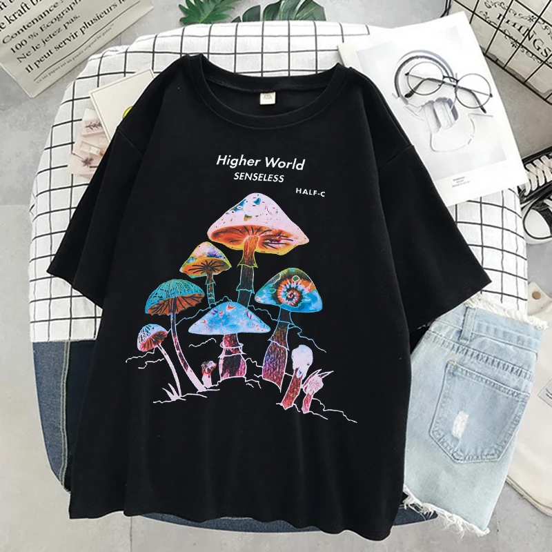 Harajuku Colorful Mushroom Print T-shirt Street casual Streetwear 2021 Harajuku Casual Pullover T-shirt Female Mens Fashion Tops
Harajuku Colorful Mushroom Print T-shirt Street casual Streetwear 2021 Harajuku Casual Pullover T-shirt Female Mens Fashion Tops