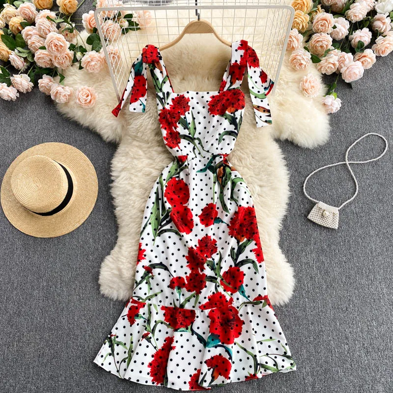 Amolapha Women Summer Plus Size Stylish Beautiful Printed Polka Dot Floral Slim Fit Strap Fishtail Dress
Amolapha Women Summer Plus Size Stylish Beautiful Printed Polka Dot Floral Slim Fit Strap Fishtail Dress