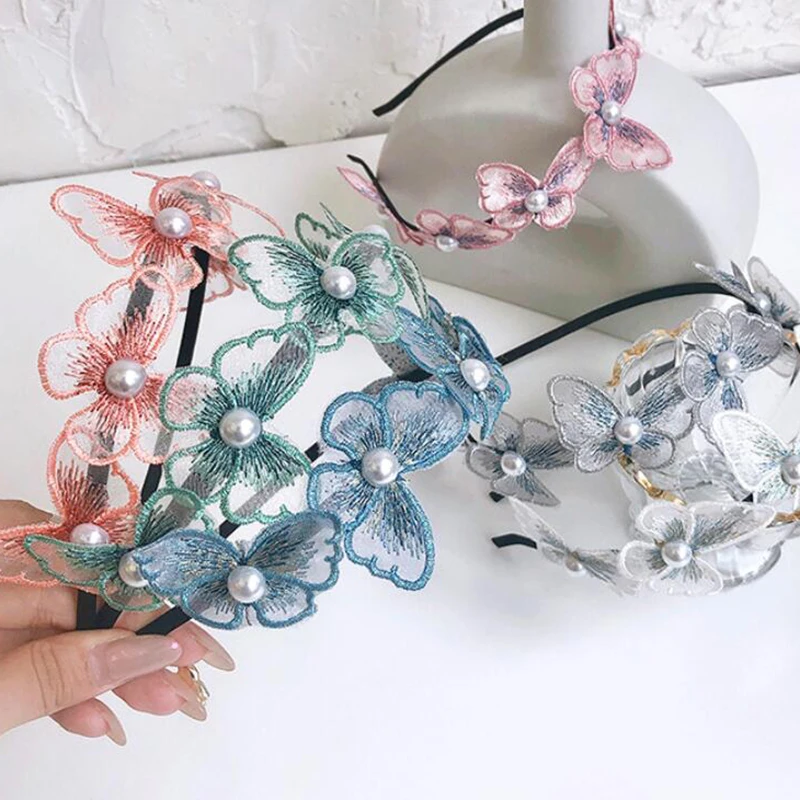 Women Net Yarn Pearls Head Hoop Hair Accessories Butterflies Hair Hoop 1Pcs Hairbands Butterfly Headband Lace Mesh Korean Style
Women Net Yarn Pearls Head Hoop Hair Accessories Butterflies Hair Hoop 1Pcs Hairbands Butterfly Headband Lace Mesh Korean Style