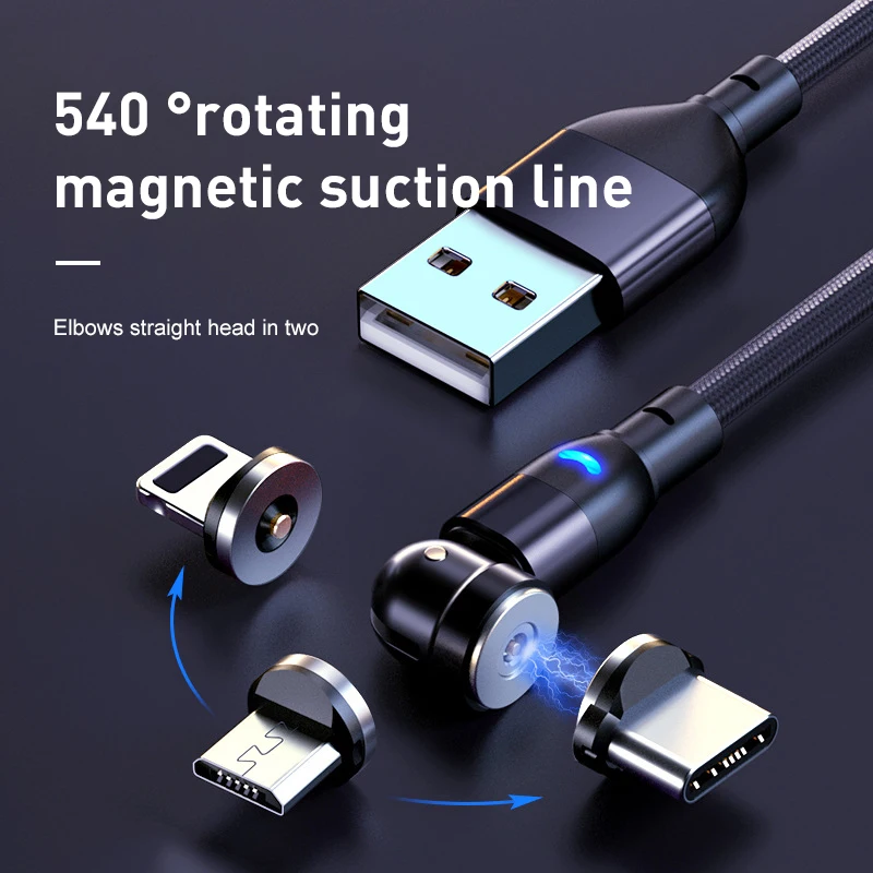 540 Degrees Rotating Magnetic Cable Micro USB Type C Phone Cable For iPhone 13 12 Pro XS Max Samsung Xiaomi USB Cord Wire Cable
540 Degrees Rotating Magnetic Cable Micro USB Type C Phone Cable For iPhone 13 12 Pro XS Max Samsung Xiaomi USB Cord Wire Cable