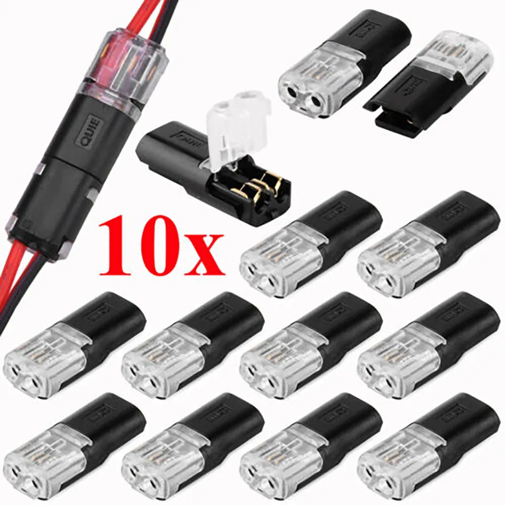 10pcs Car Auto Wire Cable Plug Connectors Kit 2 Pin Way Terminal Clamp Waterproof Transparent H-type D2 Double-wire And Wire-fre
10pcs Car Auto Wire Cable Plug Connectors Kit 2 Pin Way Terminal Clamp Waterproof Transparent H-type D2 Double-wire And Wire-fre