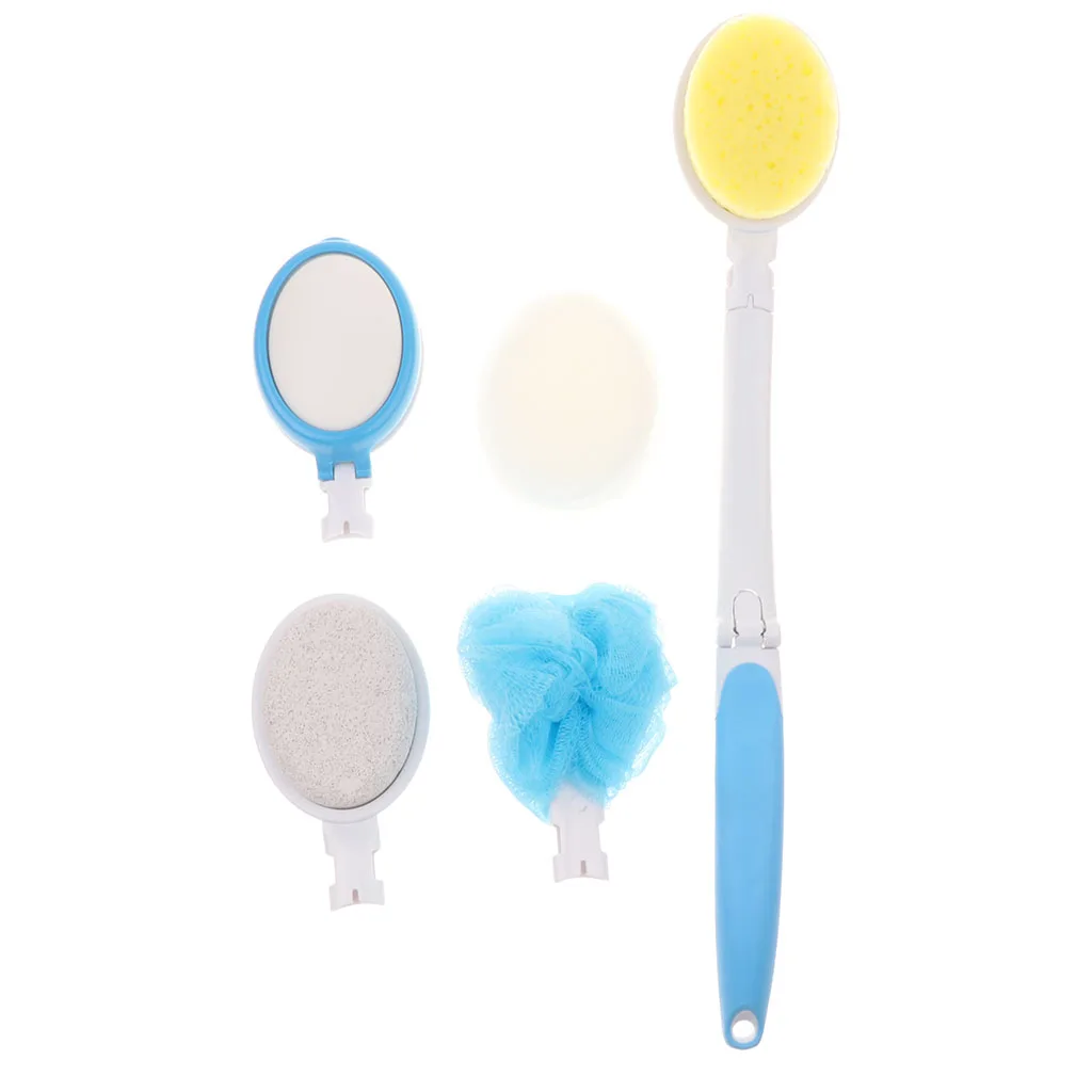 Bath Brush Set with Adjustable Long Handle with 5 Replaceable Heads & 10 Pieces Sponges
Bath Brush Set with Adjustable Long Handle with 5 Replaceable Heads & 10 Pieces Sponges