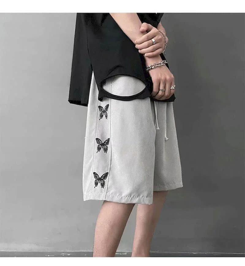 2021 Summer Oversized Woman Shorts Side Butterfly Print Casual Shorts Men's Trendy Handsome Loose Booty Biker Shorts Set
2021 Summer Oversized Woman Shorts Side Butterfly Print Casual Shorts Men's Trendy Handsome Loose Booty Biker Shorts Set