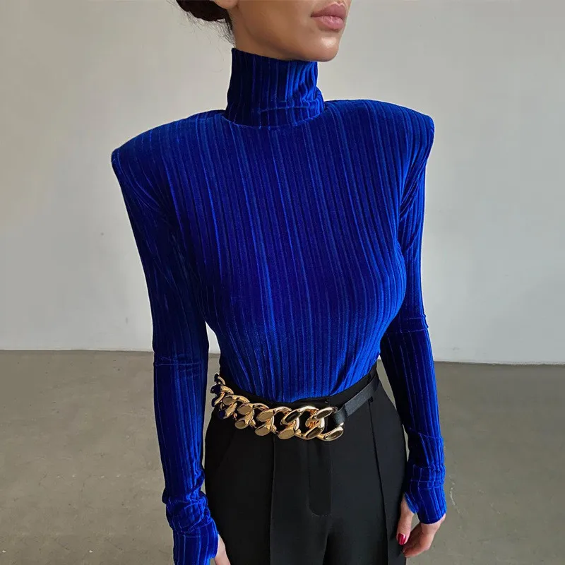 Elegant Shoulder Pads Velvet Turtleneck Bodysuit Tops Women High Fashion Stripe Backless Button Neck New Streetwear Slim Rompers
Elegant Shoulder Pads Velvet Turtleneck Bodysuit Tops Women High Fashion Stripe Backless Button Neck New Streetwear Slim Rompers