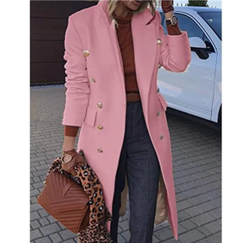 Осень-зима 2021, женские куртки, шерстяные пальто с лацканами, однотонное двубортное Женское пальто до колена, женское блестящее пальто
Осень-зима 2021, женские куртки, шерстяные пальто с лацканами, однотонное двубортное Женское пальто до колена, женское блестящее пальто