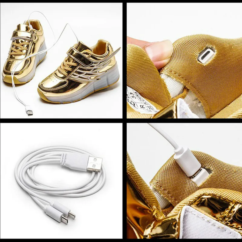 Size 28-39 Led Wheel Sneakers for Kids boys girls USB Glowing Roller Shoes with Lights Double Wheels Children girl Skate Shoes
Size 28-39 Led Wheel Sneakers for Kids boys girls USB Glowing Roller Shoes with Lights Double Wheels Children girl Skate Shoes
