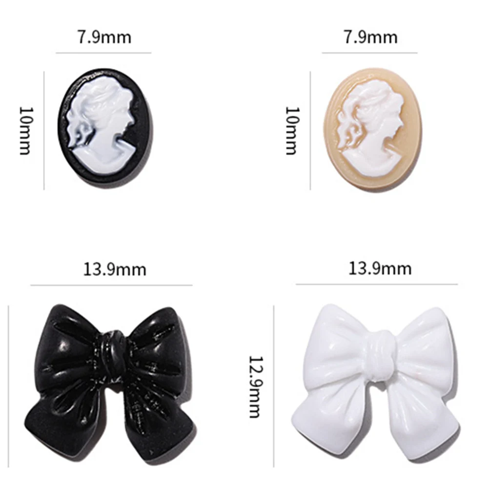 8pcs Statue 3D Nail Decorations Frame Statues Decor Black Bowknot Nail Accessories Vintage Manicure European Style Design
8pcs Statue 3D Nail Decorations Frame Statues Decor Black Bowknot Nail Accessories Vintage Manicure European Style Design