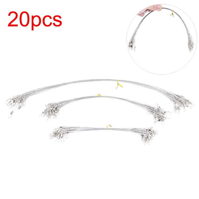 20pcs silver front wire with wire fishing traction rope for fishing accessories 15CM 20CM 30CM fishing line
20pcs silver front wire with wire fishing traction rope for fishing accessories 15CM 20CM 30CM fishing line