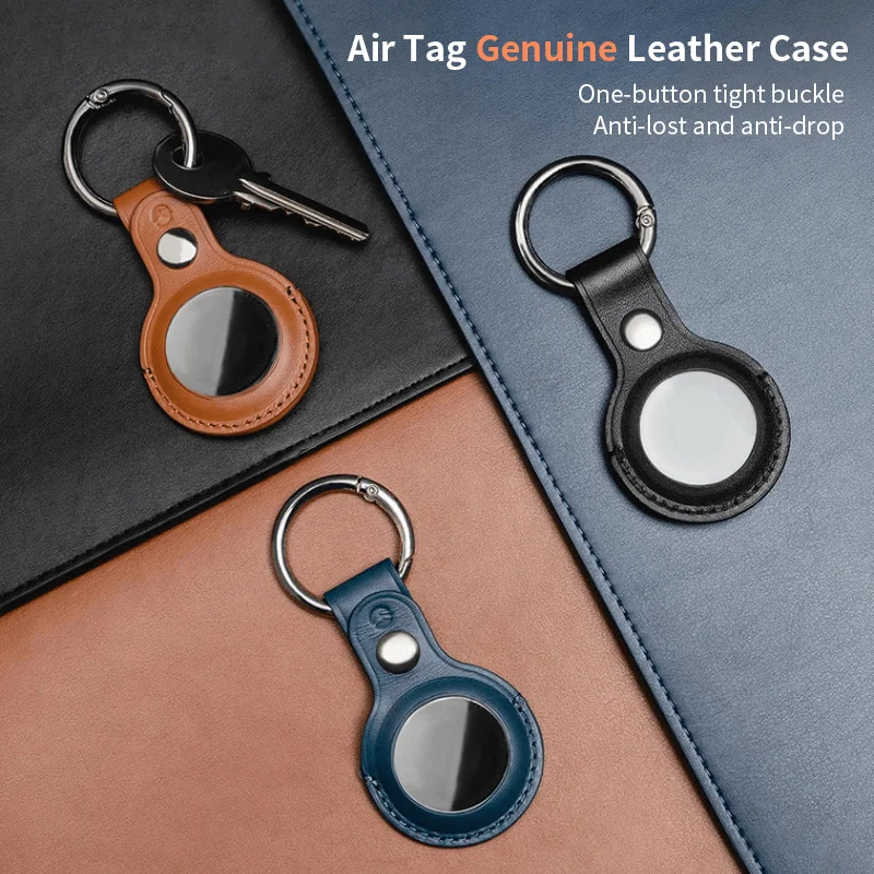 Genuine leather case For AirTags Leather Protective Case with Key ring Anti-scratch Portable Accessories Protector Cover AirTags
Genuine leather case For AirTags Leather Protective Case with Key ring Anti-scratch Portable Accessories Protector Cover AirTags