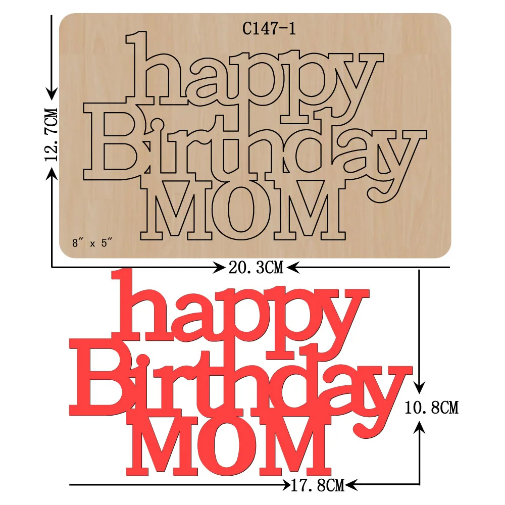 New Happy birthday MUM Wooden die Scrapbooking C-147-1 Cutting Dies Compatible with most die cutting machines
New Happy birthday MUM Wooden die Scrapbooking C-147-1 Cutting Dies Compatible with most die cutting machines