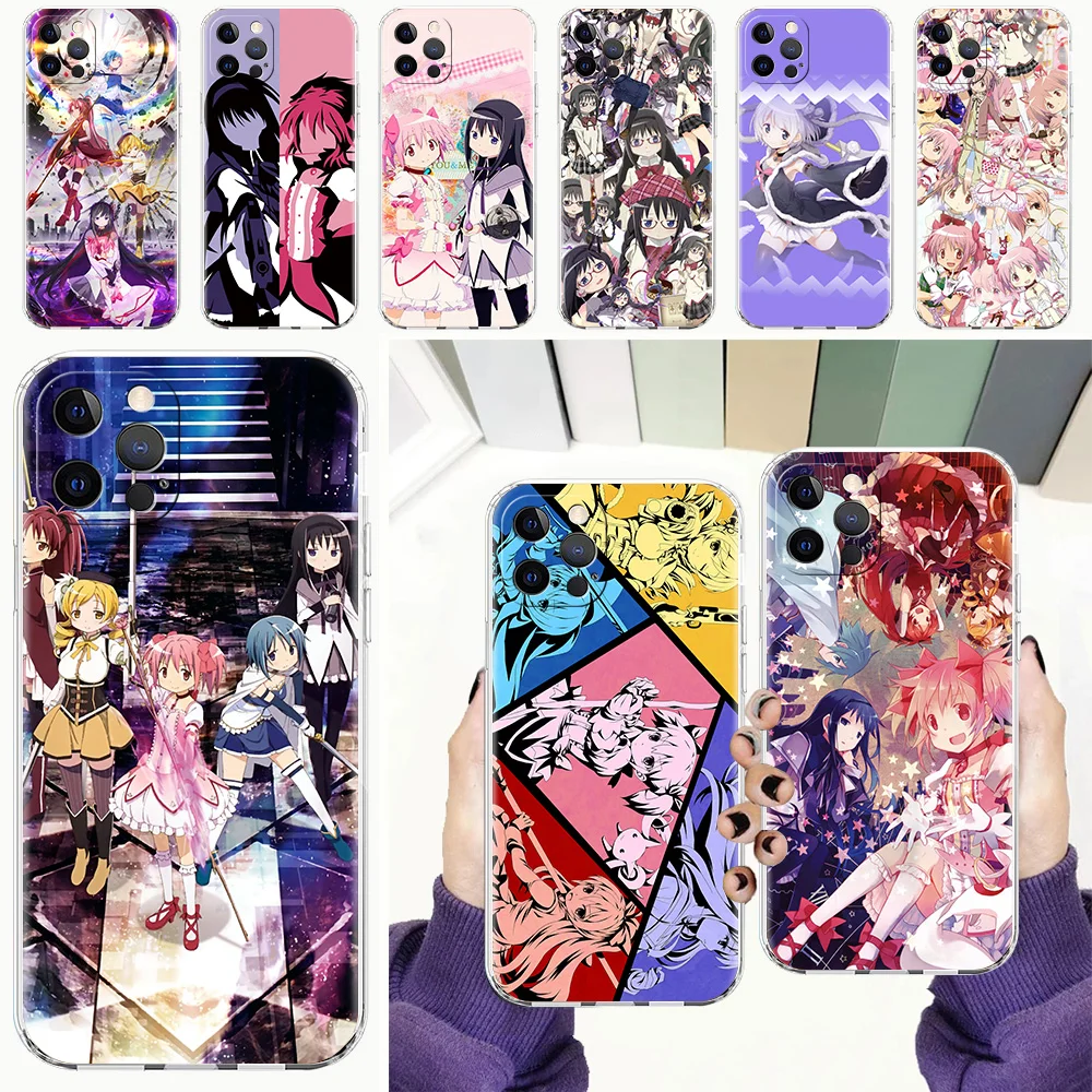 Чехол для телефона с аниме Puella Magi Madoka Magica iPhone 13 11 12 Pro Max X XR XS 7 8 Plus SE 2020 Роскошный