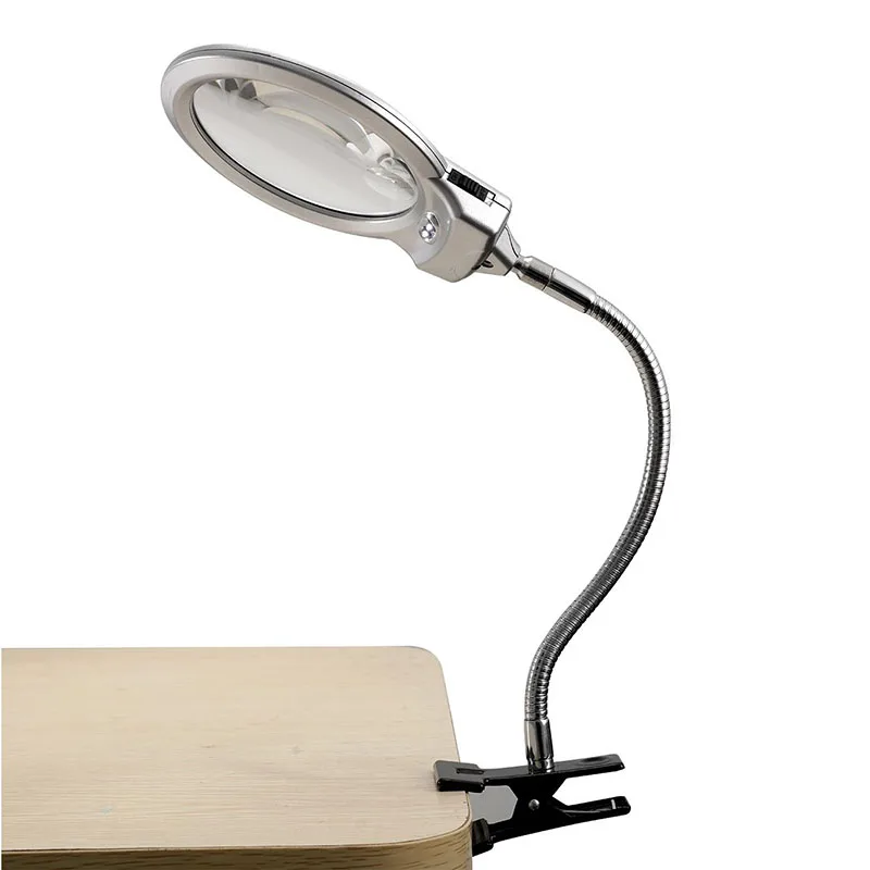 Metal Hose Magnifier 5X Magnifier Desk Clamp Magnifier Table Clamp Clip-on Magnifying Glass with LED Light for Reading Welding
Metal Hose Magnifier 5X Magnifier Desk Clamp Magnifier Table Clamp Clip-on Magnifying Glass with LED Light for Reading Welding